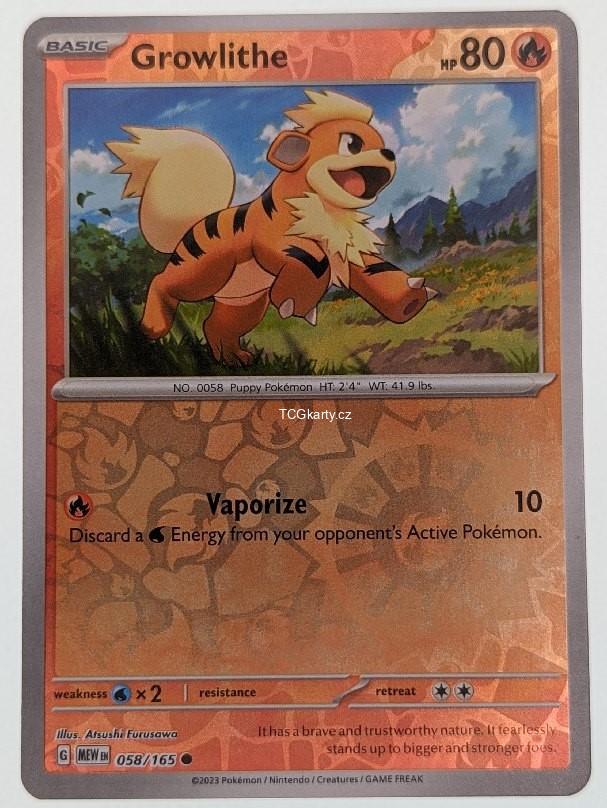 Growlithe 151 - Reverse Holo