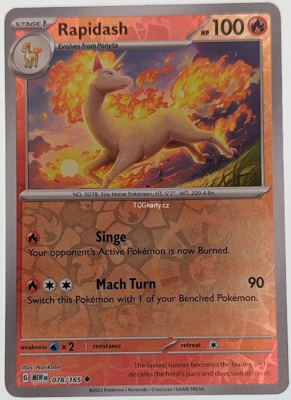 Rapidash 151 - Reverse Holo