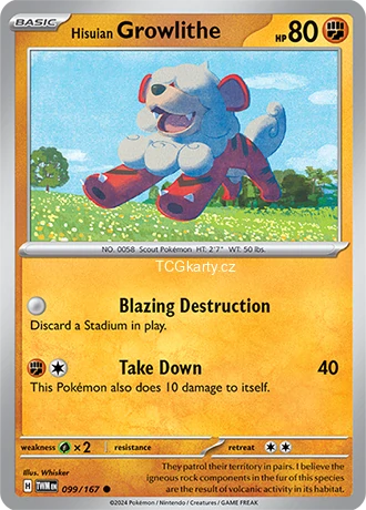 Hisuian Growlithe TWM - Reverse Holo