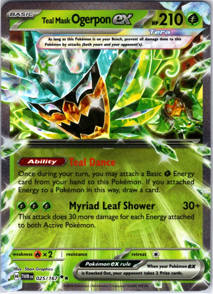 Teal Mask Ogerpon ex - Double Rare