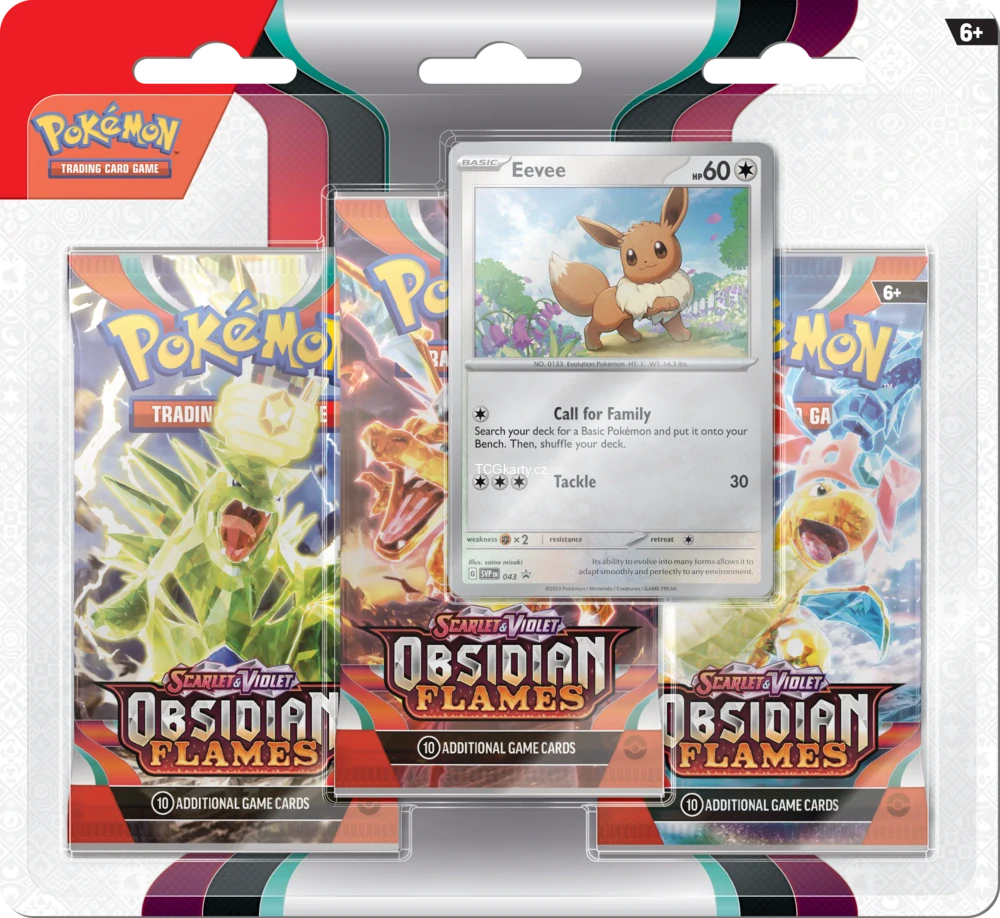 Pokémon TCG: SV03 Obsidian Flames - 3 Blister Booster