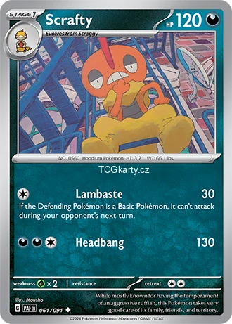 Scrafty Paf - Reverse Holo