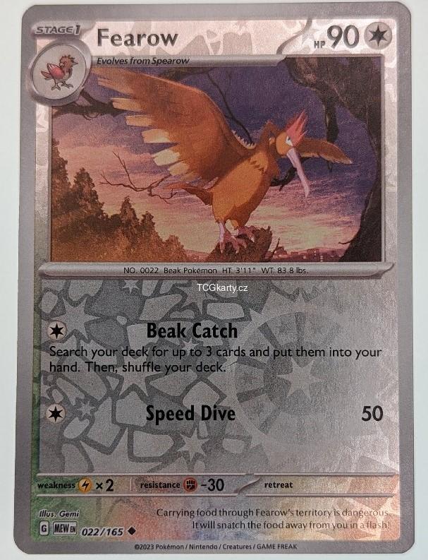 Fearow 151 - Reverse Holo