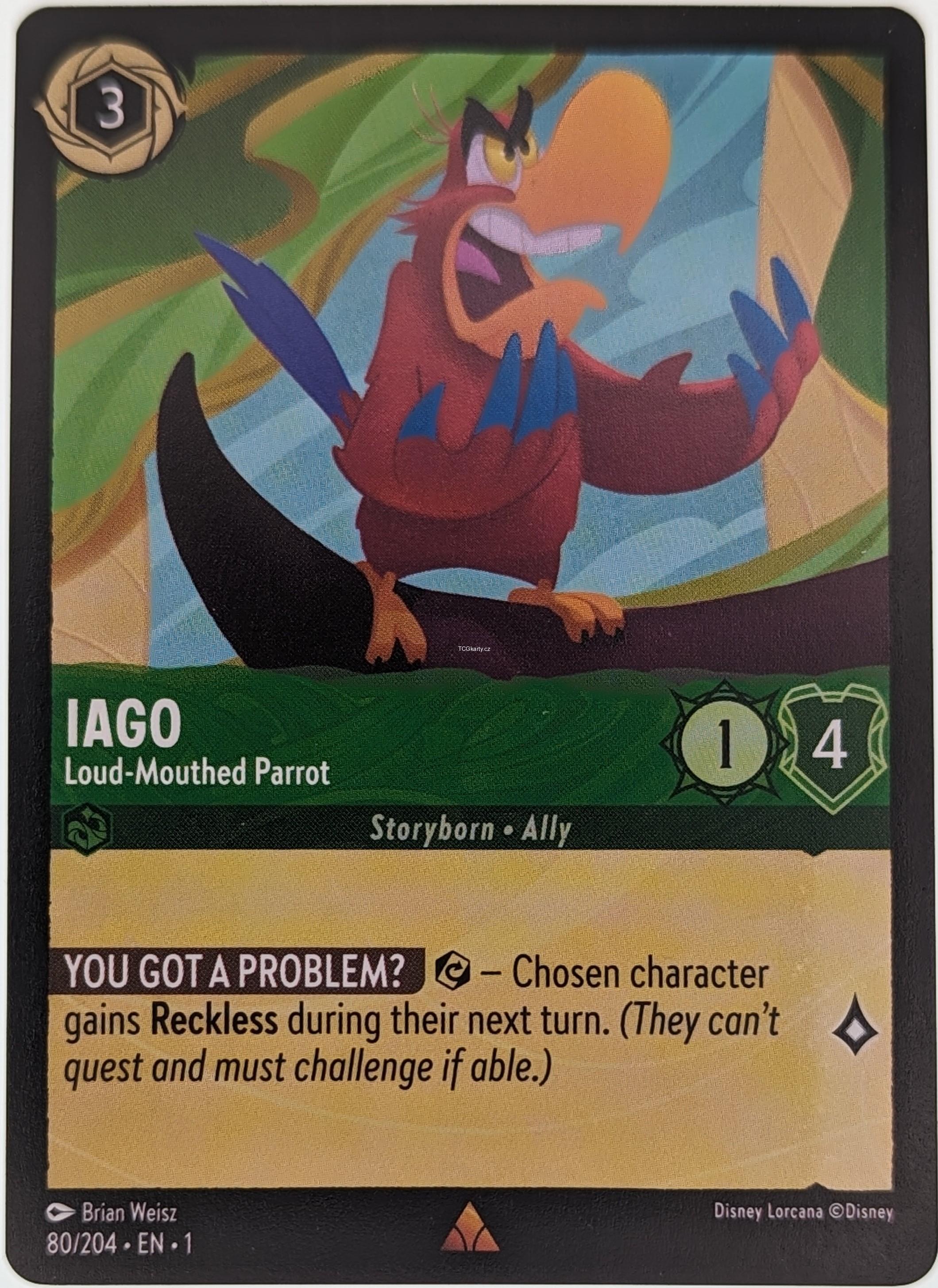 Iago - Loud-Mouthed Parrot