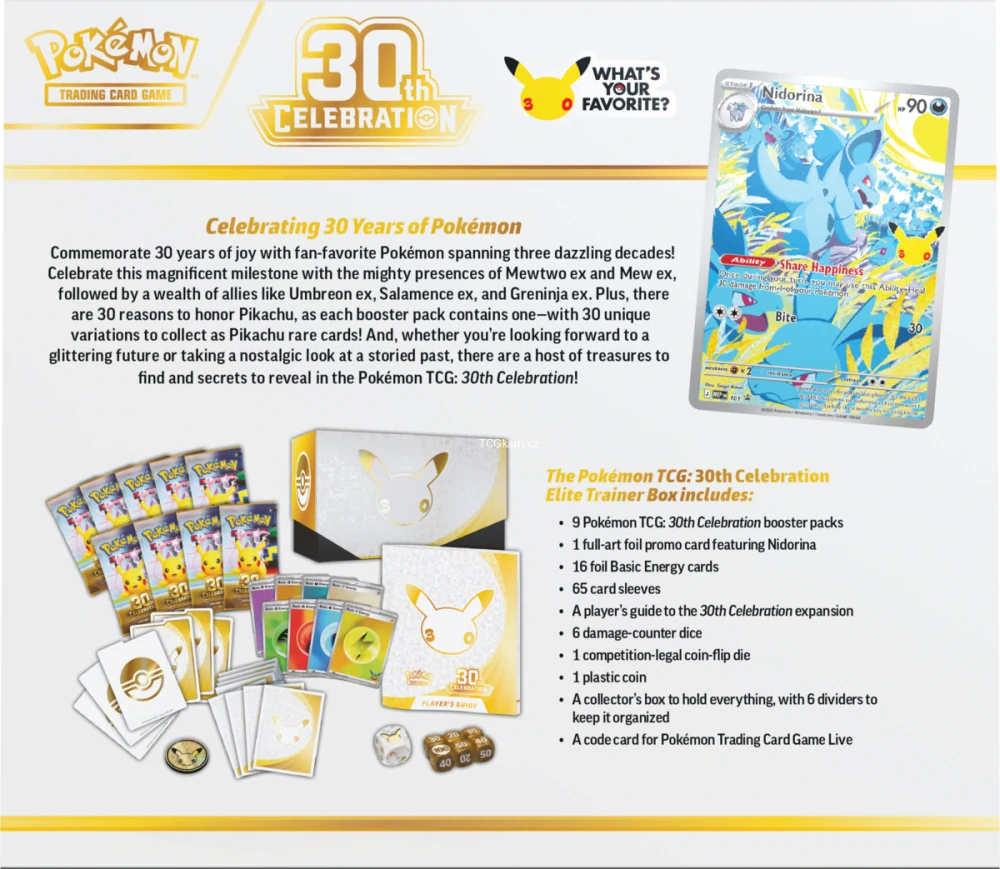 Pokémon TCG: 30th Celebration Elite Trainer Box - ETB