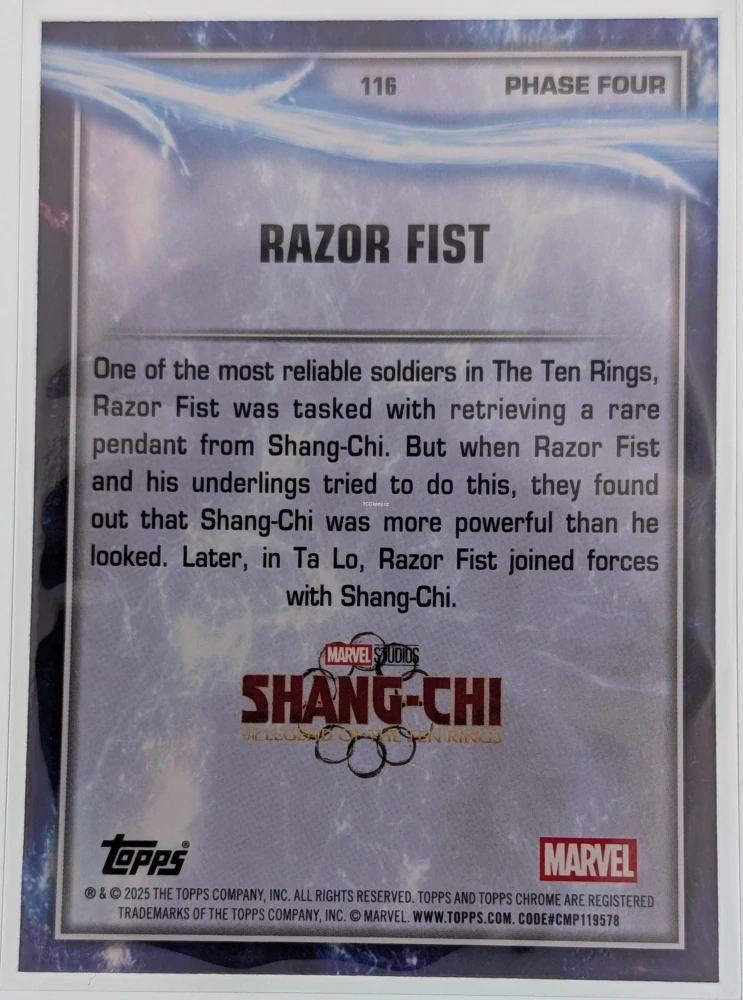 Razor Fist #116