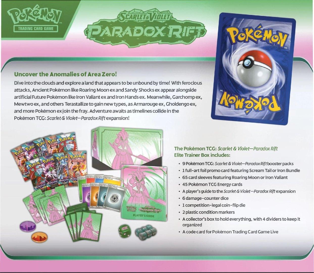 Pokémon TCG: SV04 Paradox Rift - Elite Trainer Box Iron Valiant
