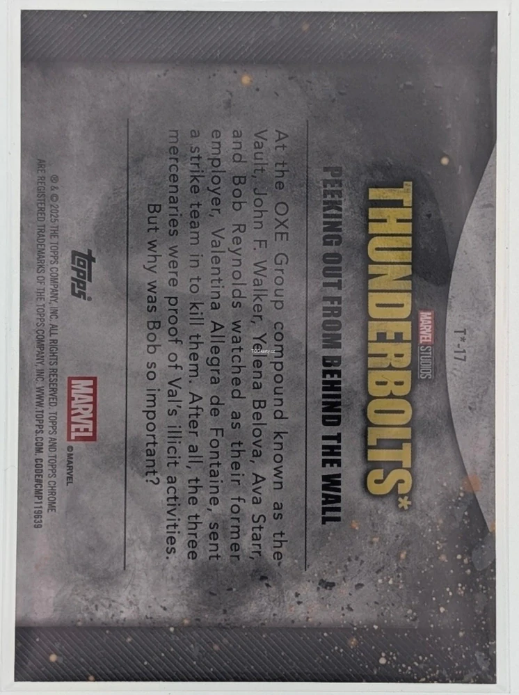 25/25 ThunderBolts - Peeking out from behind the wall#t*-17