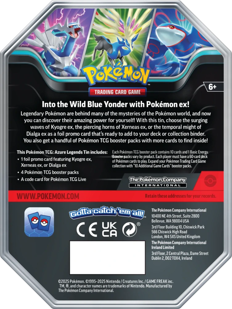 Pokémon TCG: Azure Legends Tin - Case