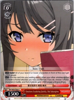 Emotions Escalating Quickly, Mai Sakurajima