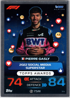 Pierre Gasly - Topps Awards