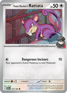Team Rocket´s Rattata DRI - Reverse Holo