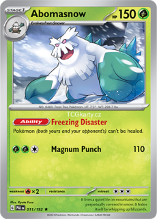 Abomasnow Pal - Reverse Holo