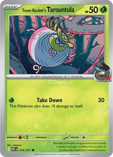 Team Rocket's Tarountula - R Ball Pattern - RH