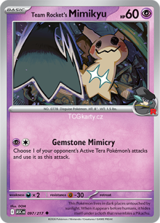 Team Rocket's Mimikyu - Energy Pattern - RH