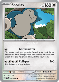 Snorlax - Reverse Holo