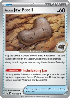 Antique Jaw Fossil - Reverse Holo