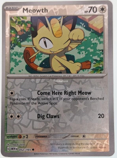 Meowth 151 - Reverse Holo